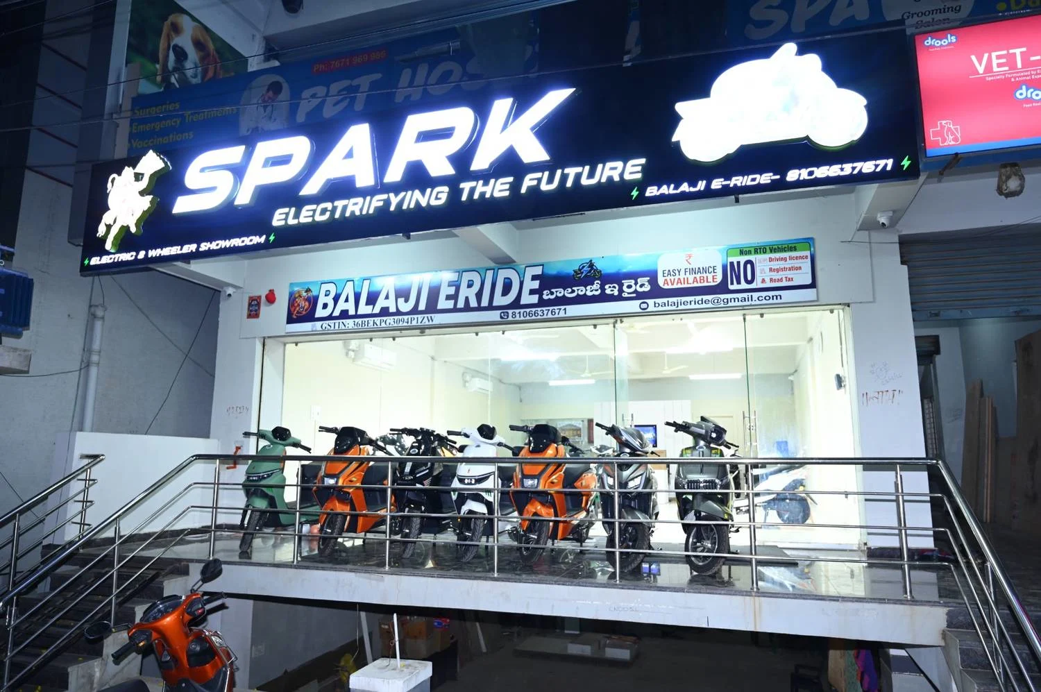 Electric scooter rider in Hyderabad